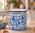 Tazza Zucche Blu Toile de Jouy 10 oz