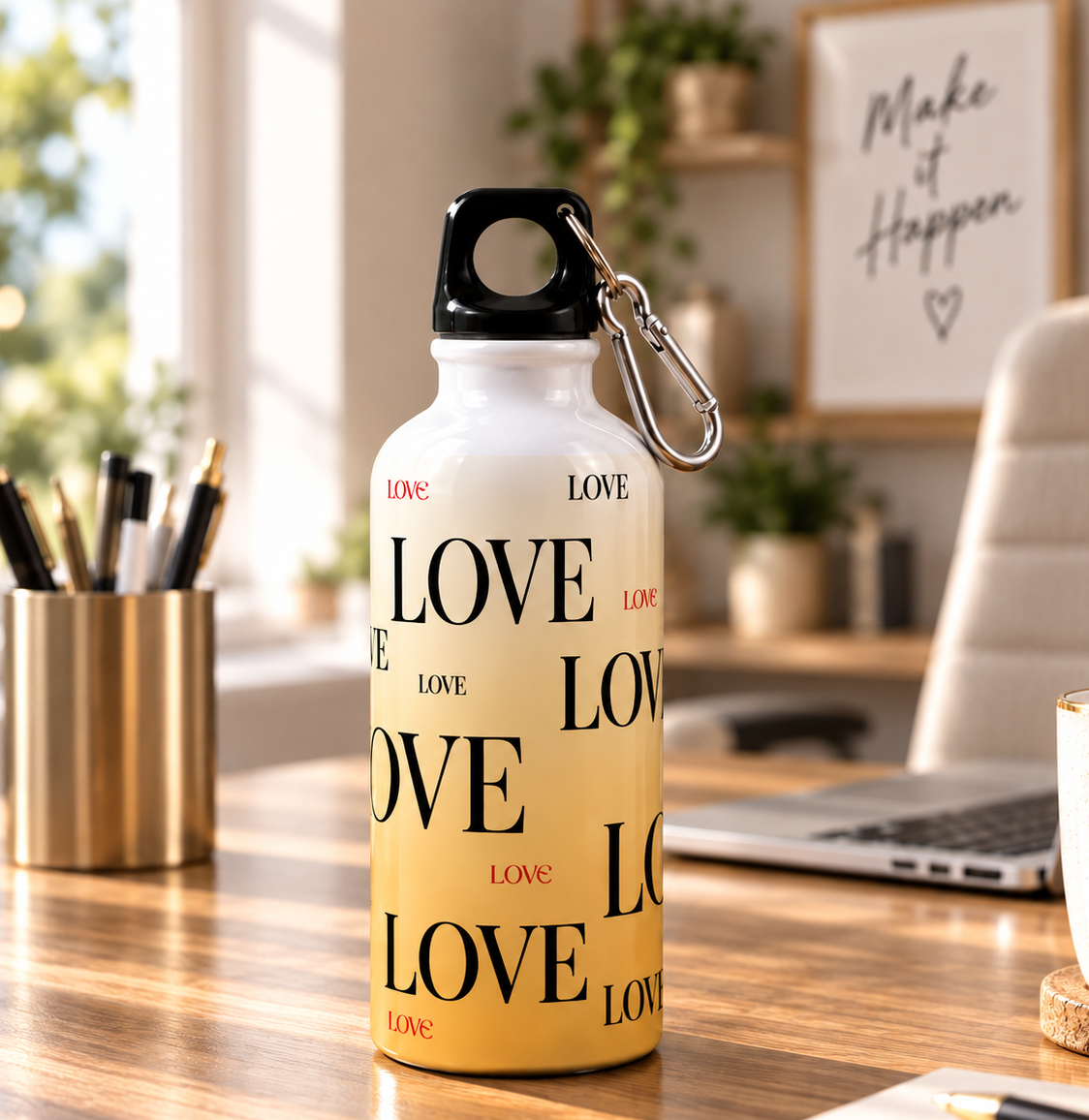 Borraccia "Love" in Alluminio Decorata tramite Sublimazione_600ml