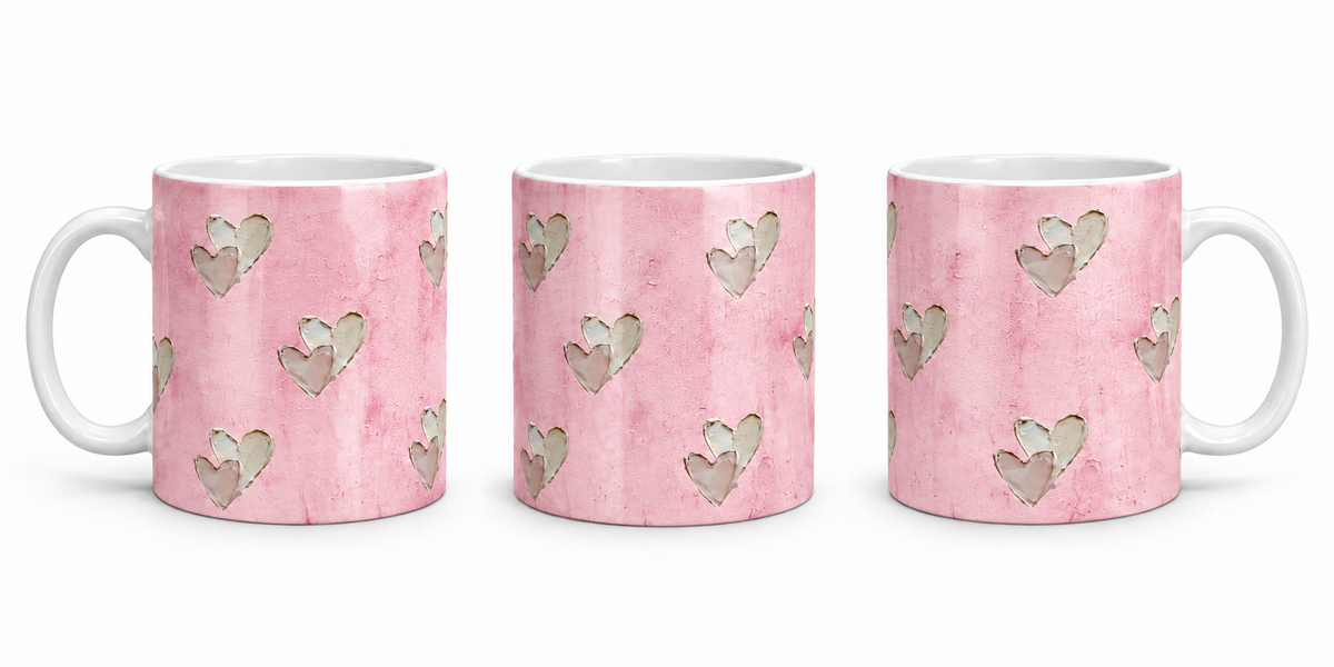 Tazza Decorata tramite Sublimazione 10 oz – Cuori