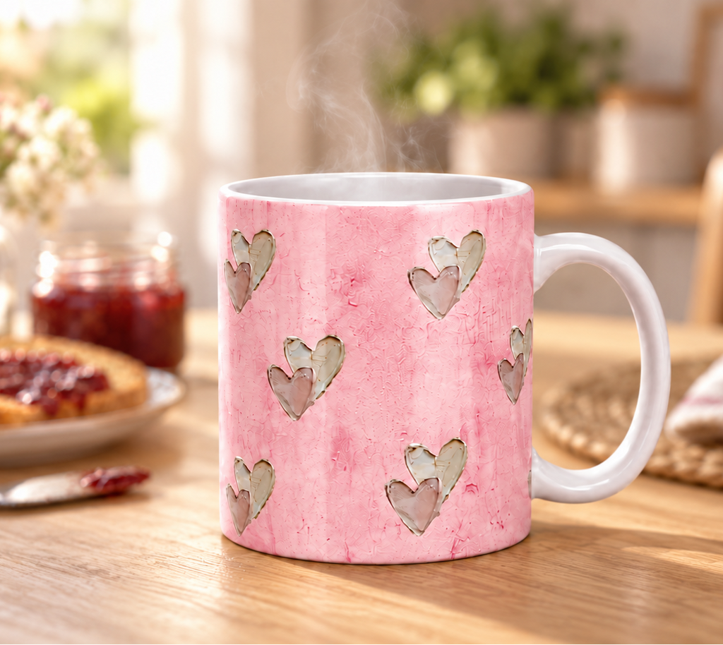 Tazza Decorata tramite Sublimazione 10 oz – Cuori