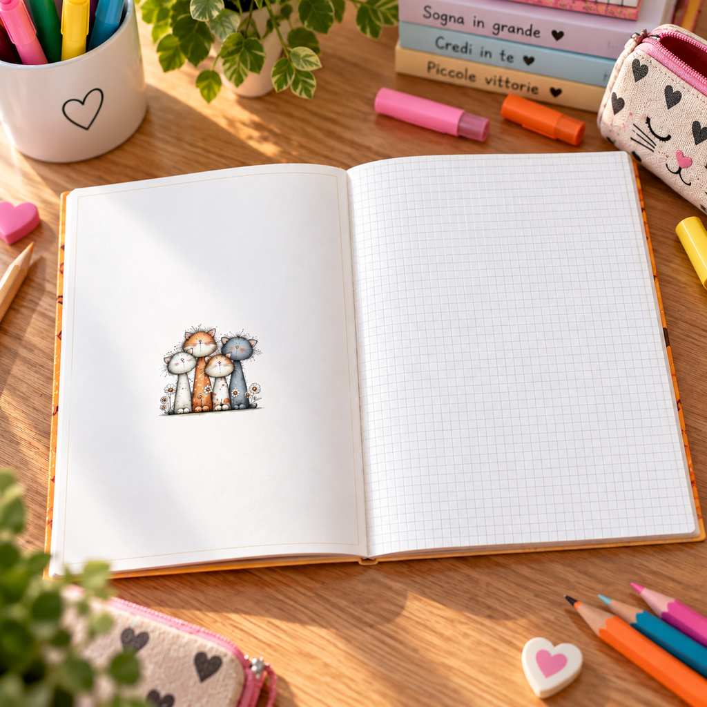 Quaderno scolastico grande a quadretti 0.5mm a tutta pagina